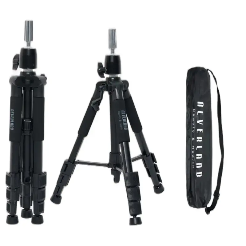 NEVERLAND Adjustable Mannequin Head Tripod Stand for Wig Making and Hairdressing Practice, Metal Construction