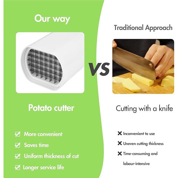Potato Chopper Chipper Vegetable Cutter French Fries Maker Slicer Kitchen Tool 7