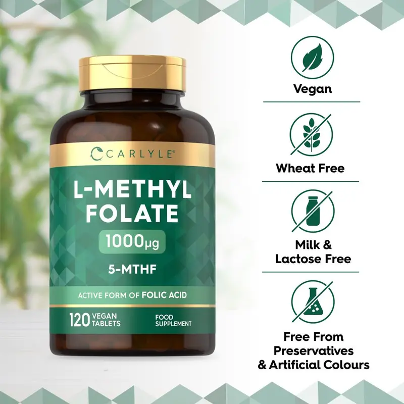 L-Methylfolate 1000 ug | 120 Tablets 3