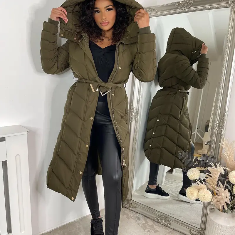 Women's Penelope Longline Coat with Belt, Padded for Comfort - Womenswear, Jackets 6