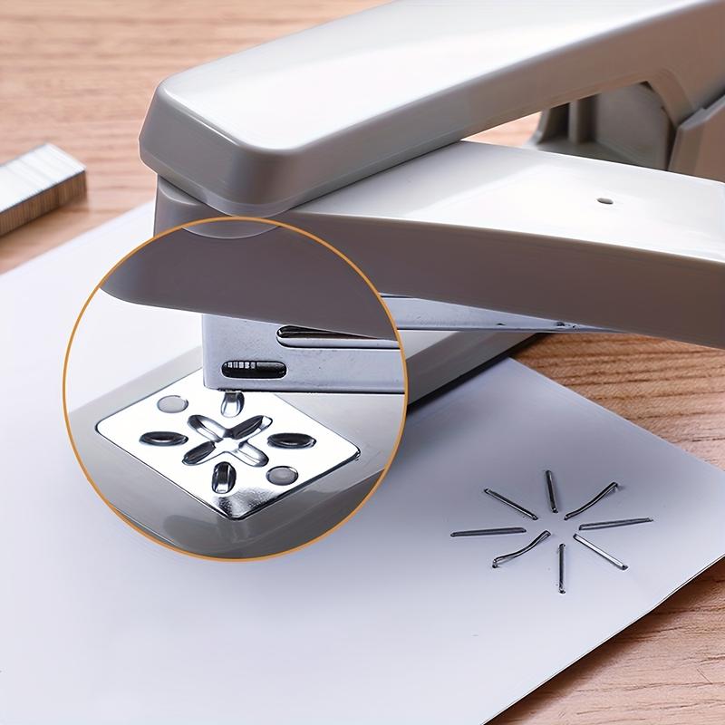 Product Introduction of 360-Degree Rotating Desktop Stapler, Manual Operation, Multifunctional Business Office Supplies, White, Can Staple Up to 25 Sheets at Once 0