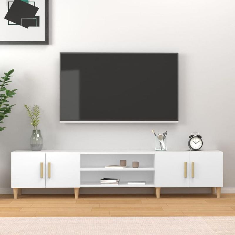 vidaXL TV Cabinet White 180x31.5x40 cm Engineered Wood 5
