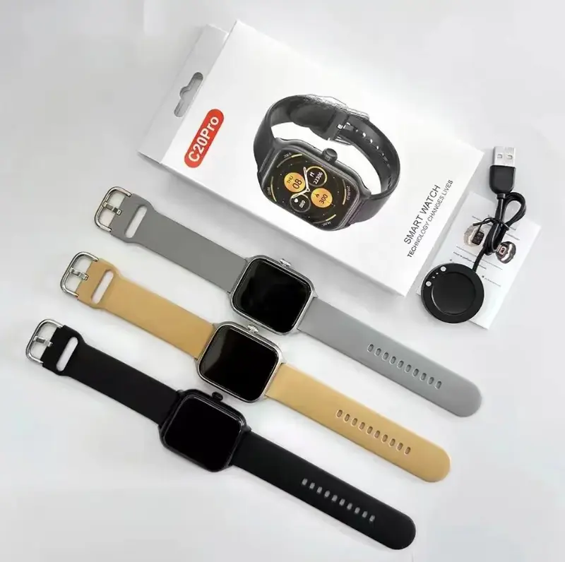 Smart Watch C20 Pro Smartwatch Activity Sleep Fitness Mood Tracker BT Call Sport Bracelet Alarm Clock C20PRO Smartwatch Wearable Smartphone Wristwatch Device Monitor 2