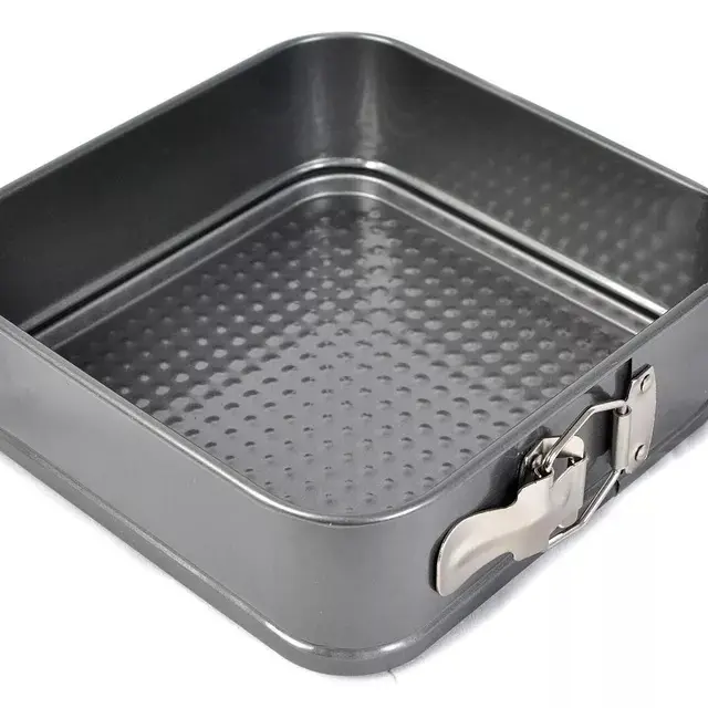 5PC NON STICK SQUARE CAKE TIN TRAYS BAKE CAKE SET BAKING MOULD PLATE 5 Pcs Square Non-Stick Spring Form Cake Pan Bake Tray Tins Parties Wedding Gift Set 6