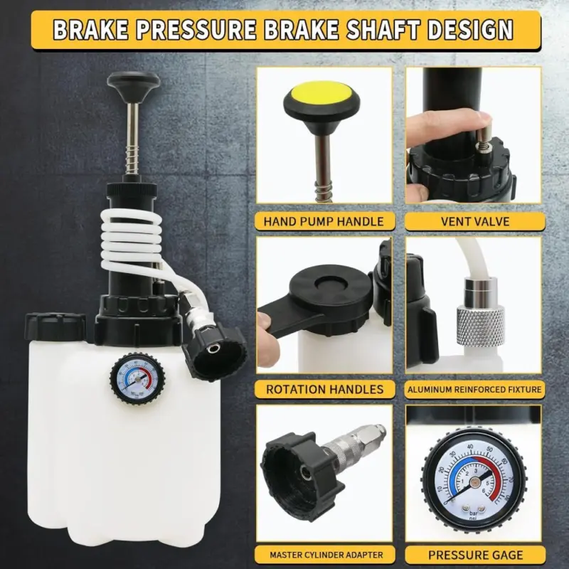 ⭐[Delivery In 2-3 Days]⭐3L Brake System Clutch Fluid Pressure Bleeder Bleeding Bottle Kit Car Bleed Tool 1