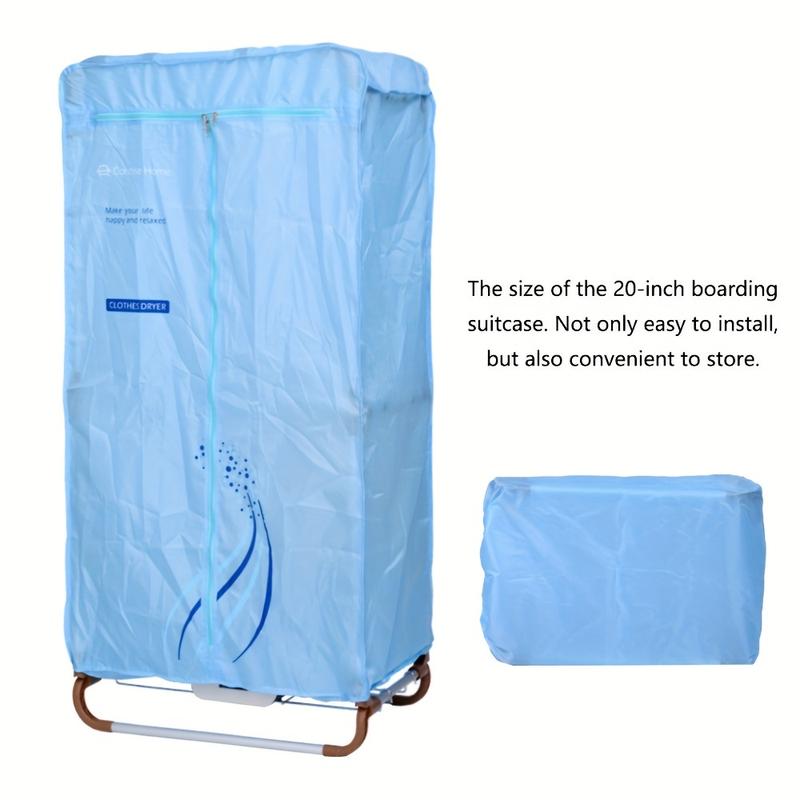 Product Introduction of Concise Home Installation-free Folding Hanging Clothes Dryer With Remote Controller Aluminum Alloy Tubes 15KG Easy Storage Electric Drying Clothes Quickly Suitcase With Timer Portable Simple Wardrobe With Heater For Winter Cold Rainy Days 38