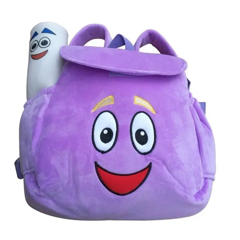 1pcs Dora Explorer Backpack Rescue Bag with Map,Pre-Kindergarten Toys Purple Xmas Girls Back to School Gifts 2