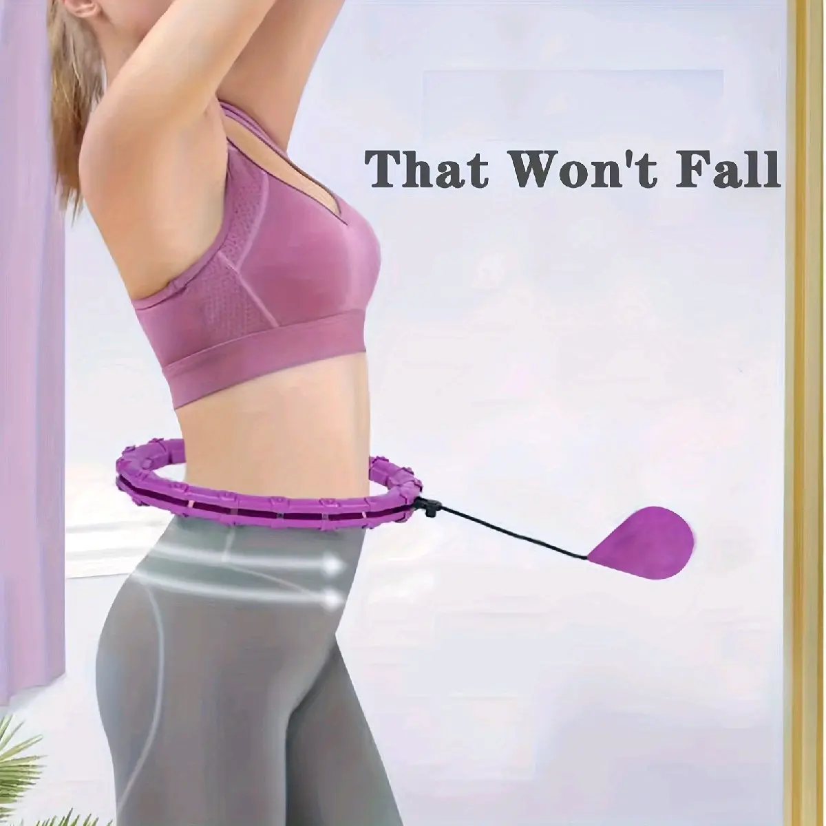 Smart Hula Hoop with Weight Ball - Fitness Equipment for Home Gym exercise weighted