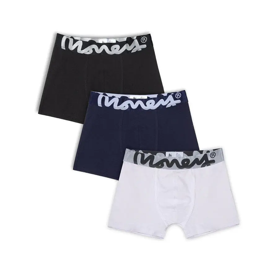 Money Clothing  Cotton Stretch Boxer Short -  Black / Navy / White