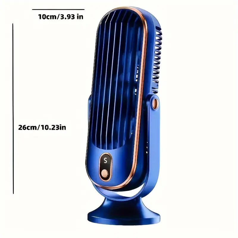 [Portable Air Conditioner Fan] 1pc Portable Air Conditioner Fan - 5-Speed USB Rechargeable Cooling Fan with Dual Motor, Large Battery, 720° Surround Air Blower - Ideal for Office, Travel, Camping, Outdoor RV 4
