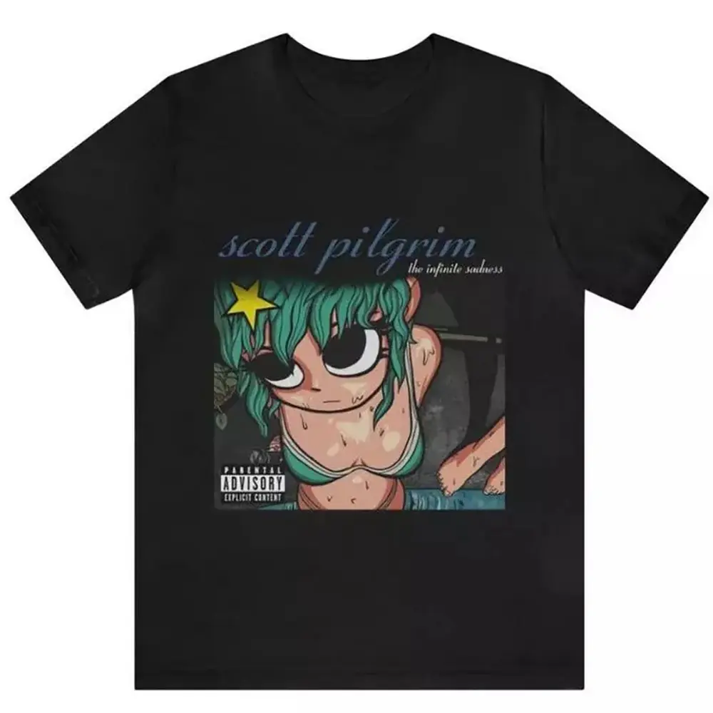 Ramona Flowers Deftones Scott Pilgrim 90s Graphic Cotton Fans T-Shirt Menswear Top