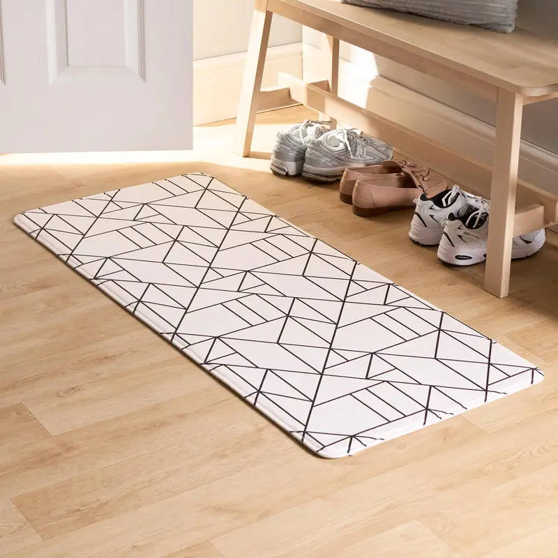 OHS Mason Geometric Washable Non Slip Indoor House Mat Runner 5