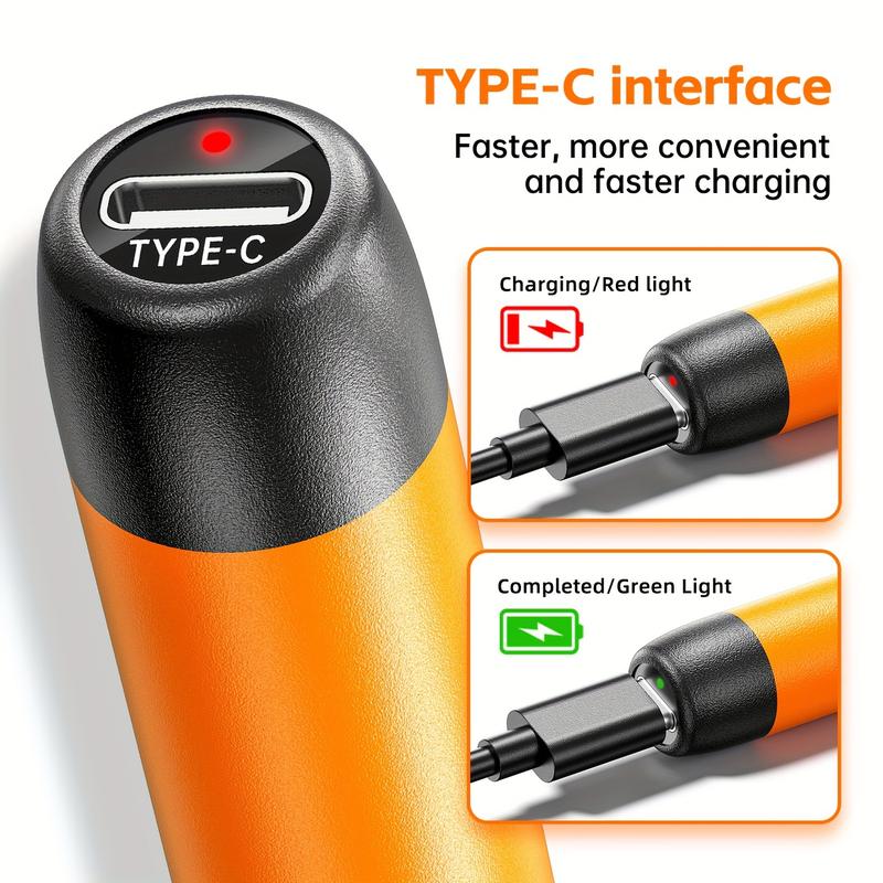 1pc Mini Cordless Soldering Iron Kit with Digital Display, 3 Temperature Settings, USB Rechargeable Portable Soldering Tool for Home Appliance Repair, Jewelry Crafting, DIY Projects - Plastic, Orange & Dark Grey, Compatible with PC 2