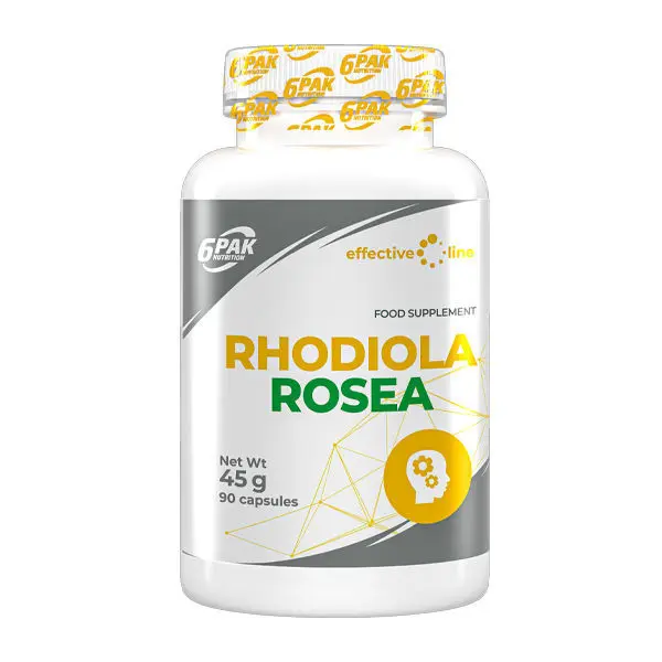 6PAK Nutrition Rhodiola Rosea - Natural Adaptogen for Stress Relief, Energy, and Mental Clarity - 90 Capsules, 45g