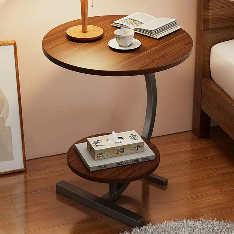 Side Table C Shaped for Sofa Coffee End Tables for Living Room Bedside Tables