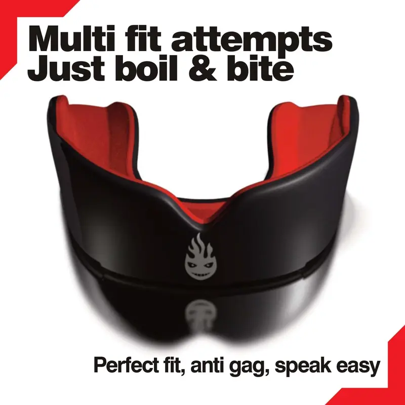 Gum Shield Adult Youth & Junior Premium Boil & Bite for Contact Sports Including: Mouth Guard Boxing, MMA, Gum Shield Rugby, Football, Lacrosse, Hockey, Karate & Martial Arts Mouthguard 3