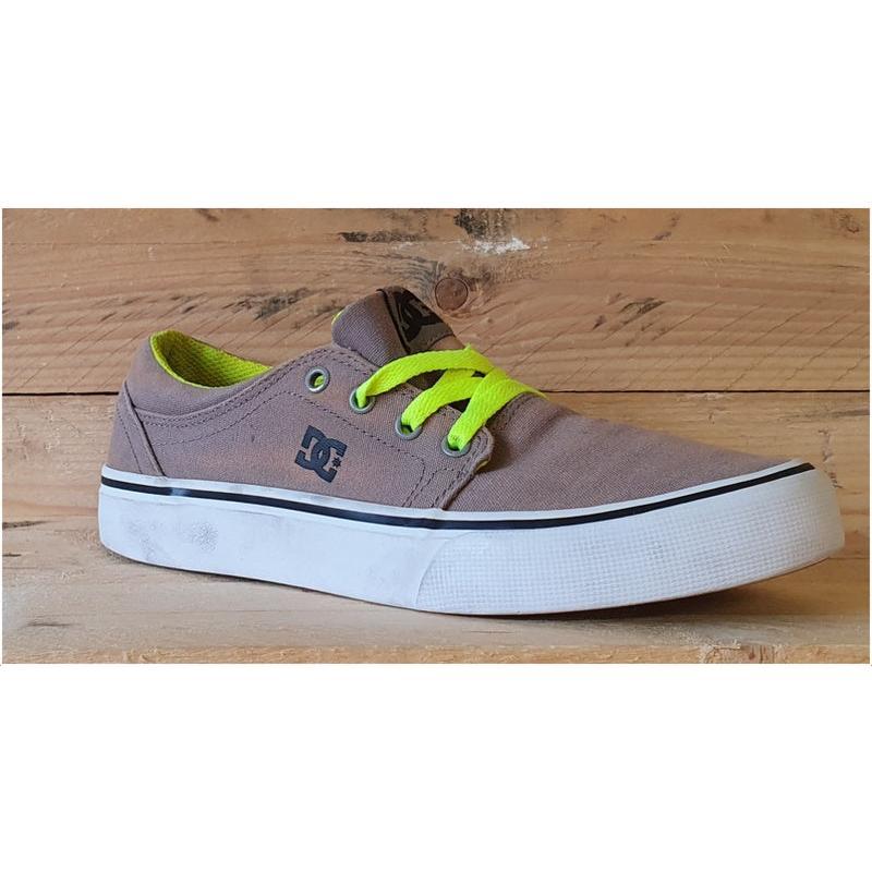 DC Trase Skating Trainers light brown/White/Green UK5/US6/EU37 2