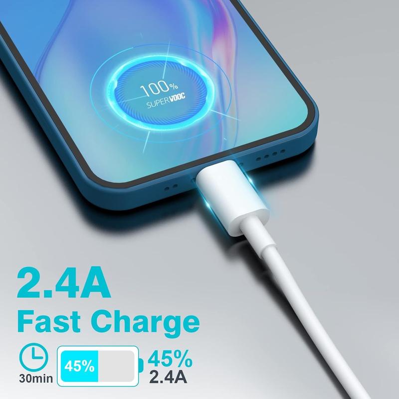 USB-C Fast Charging Cable 3 Pack, Fast Data Transfer USB To Type-C Cable Suitable For i Phone/Samsung/etc, Mobile Accesories, Charger, Smartphone Electronic Cellphone multicoloured not applicable 3