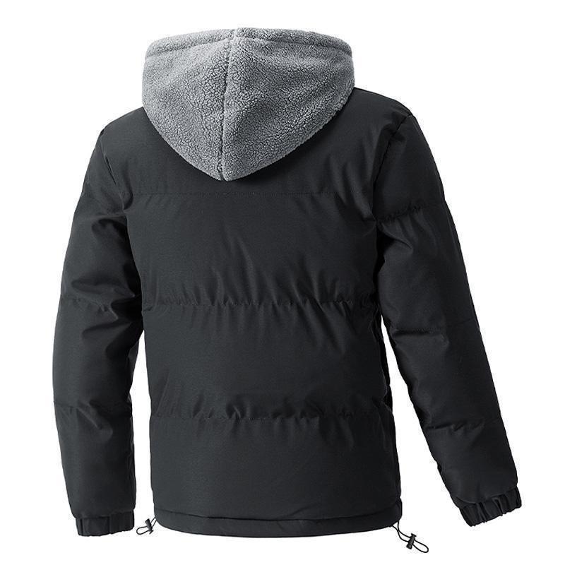 8XL Puffer Jacket Mens Thick Warm Plus Size Winter Jacket Men Cotton Fleece Padded Hooded Parkas Fake Two Piece Coats Outwear 5