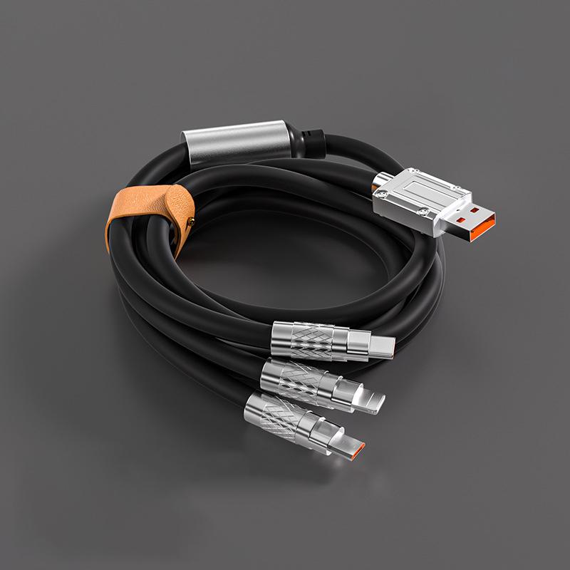 3 in 1 Multi USB Charger Charging Cable Cord For USB-C Micro USB Android IPhone Alloy Connector 4