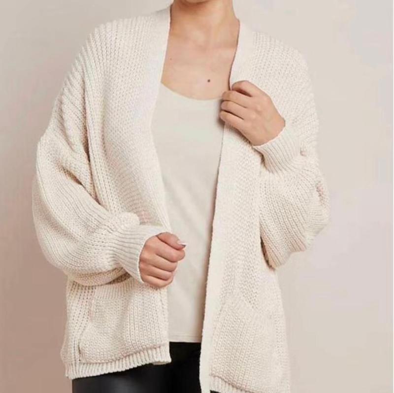 Zoey Fashion Women's Cropped Balloon Sleeve Cardigan - Knitted Womenswear Cardigan   Comfortable Knitwear 8