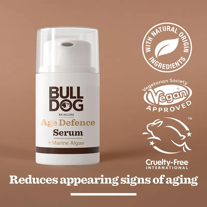 Bulldog Skincare Age Defence Serum 50ml - Moisturiser for Men - For Mature Skin - Comfort 1