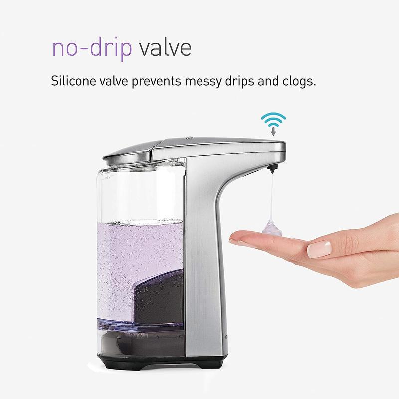 Touchless Automatic Soap Dispenser White & Silver - Wash Hands 1400x on a Single Fill, Large Tank (17oz) - Electric Liquid Soap Dispenser for Bathroom, Kitchen Countertop - Fun for Kids, Adults 2