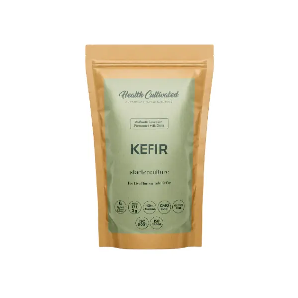 Kefir Starter Culture | Pack of 4 sachet = 12 Liters of Live & Natural Homemade Kefir ( 1 month supply ) | Dry, Live Authentic Kefir Bacteria