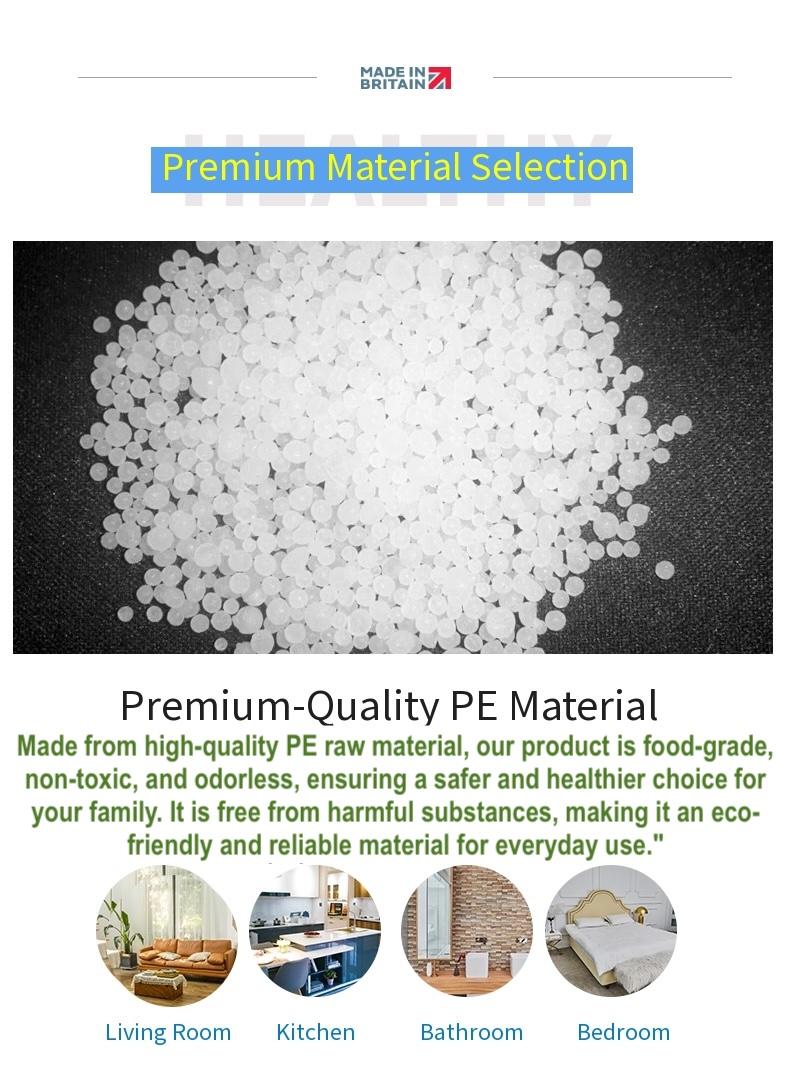 Product Introduction of Bitterplum 100pcs White Mid-Size Drawstring Strong Pedal Bin Liners 4