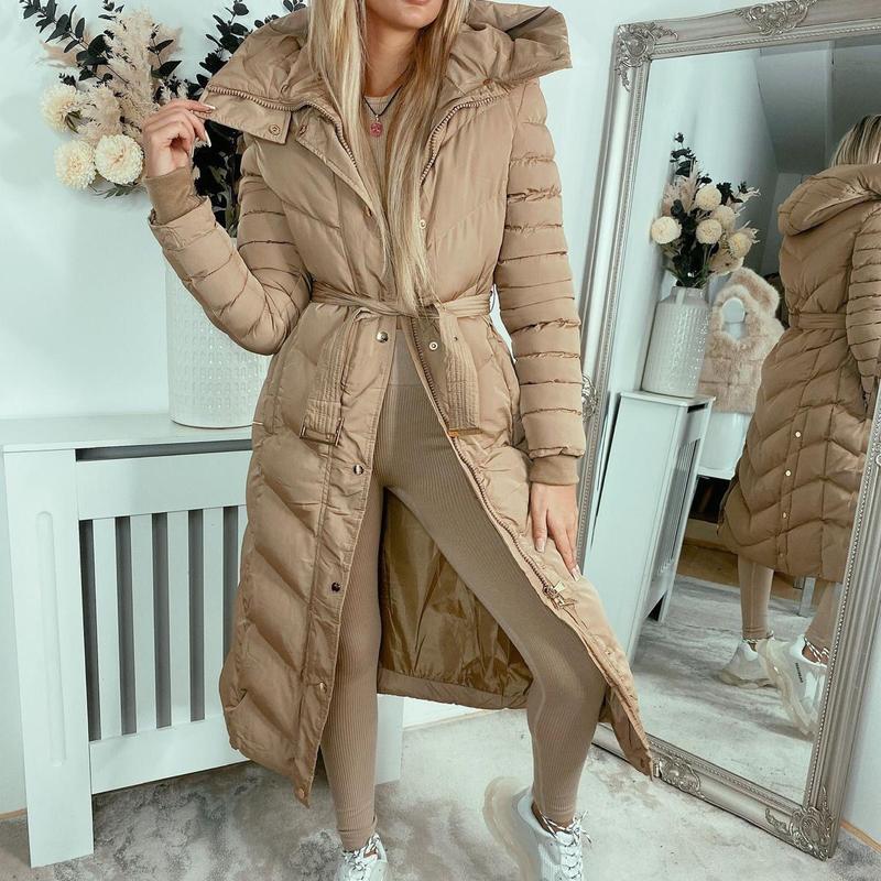 Women's Penelope Longline Coat with Belt, Padded for Comfort - Womenswear, Jackets 1