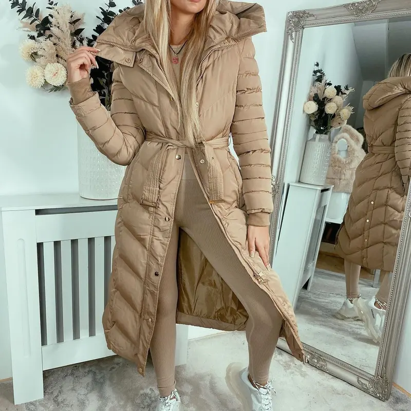 Women's Penelope Longline Coat with Belt, Padded for Comfort - Womenswear, Jackets 1