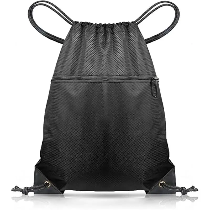 Drawstring Gym Bag, Large Sports Backpack String Swim Drawstring PE Bags for Women Men, Travel Beach School Bag with Waterproof 3