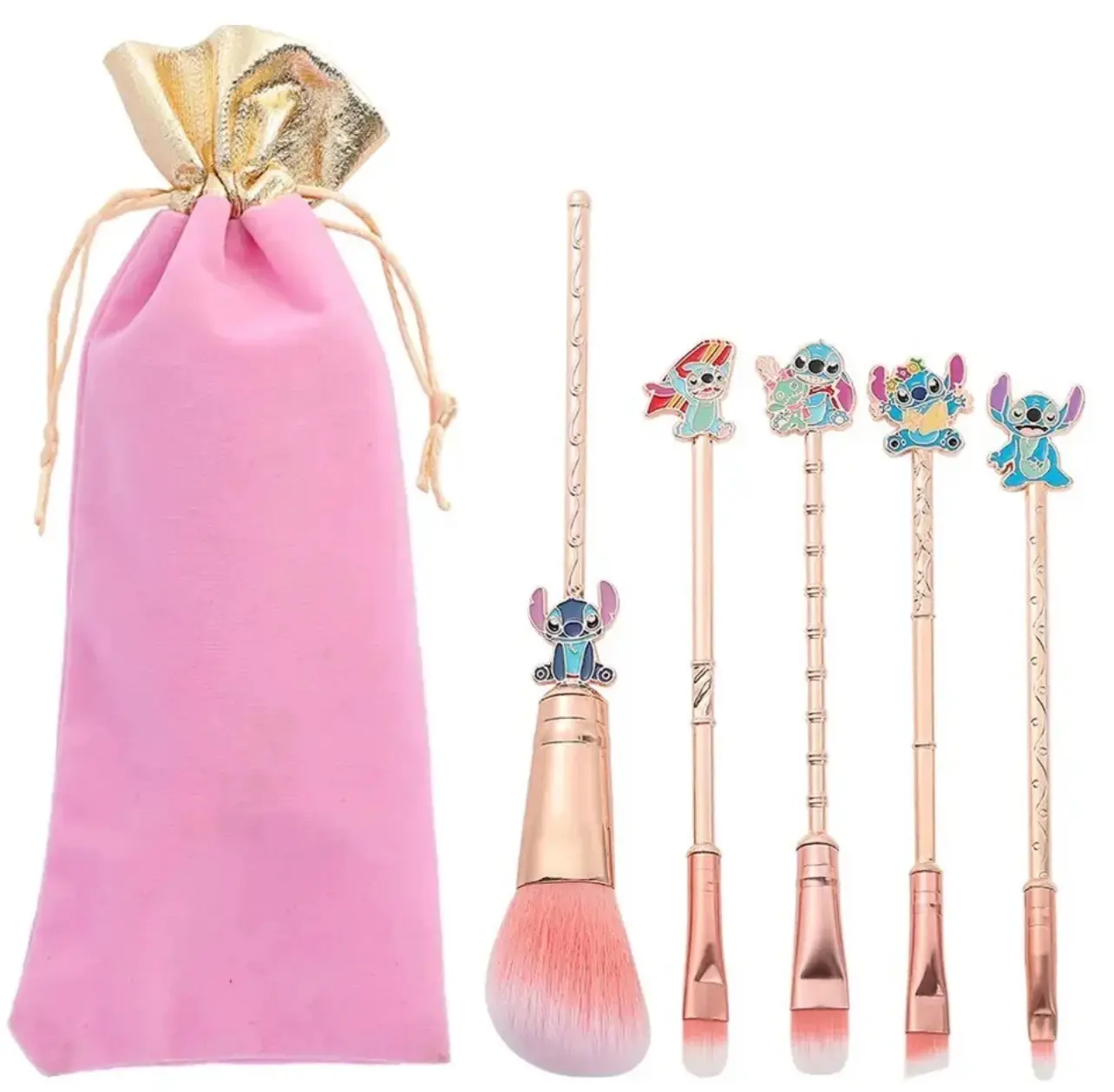 Makeup Tools Cute stitch Make Up Brushes with pouch Gift Birthday Xmas