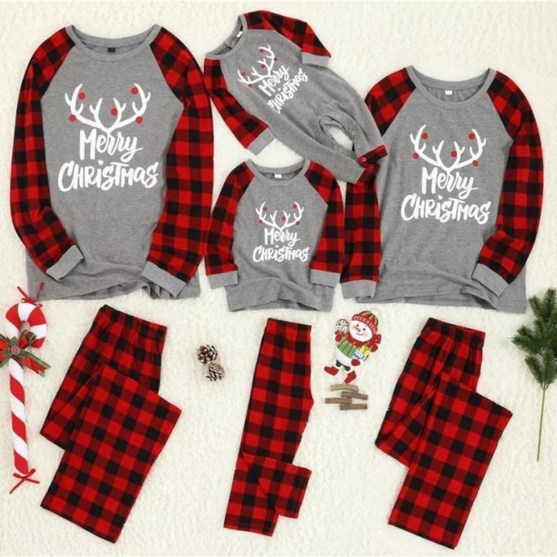 【2025】Christmas Pyjamas Family Matching Nightwear Adult Kids Baby Xmas Pajamas Holiday PJs Set 8