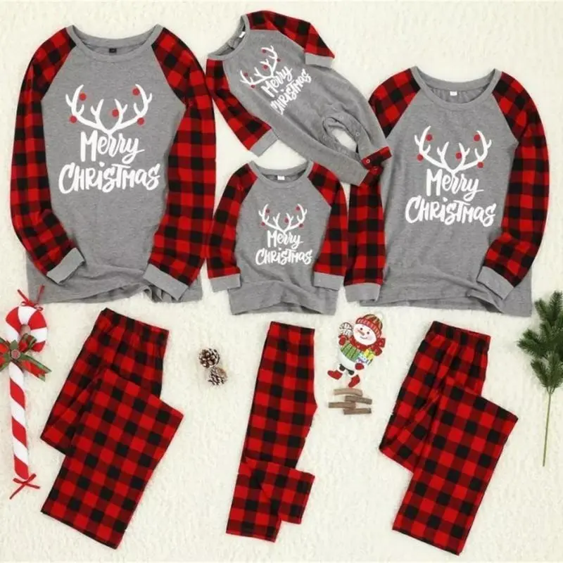【2025】Christmas Pyjamas Family Matching Nightwear Adult Kids Baby Xmas Pajamas Holiday PJs Set 8