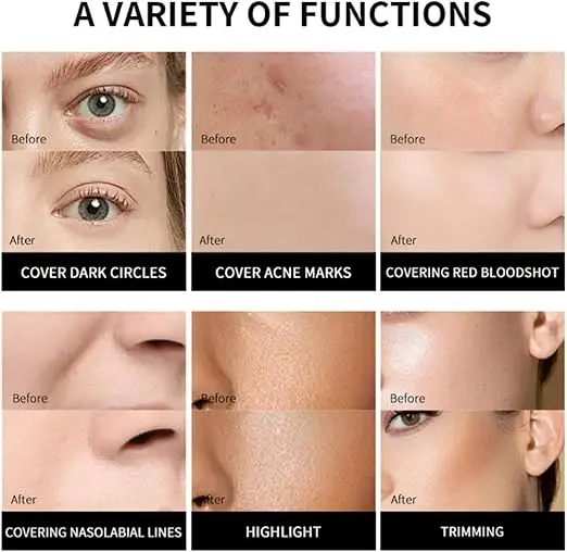 Under Eye Brightener,Under Eye Concealer,Colour Corrector Dark Circles,Dark Circle Concealer,Under Eye Colour Corrector,Color Corrector Makeup,Cream Concealer,Colour-Correcting Eye Brightener Primer 3