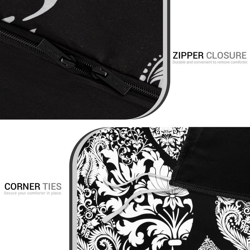 Product Introduction of Duvet Cover Set with Pillow Cases Luxurious Microfiber Bedding Set Single Double King Super King Size Quilt Covers with Zipper Closure UltraSoft Fade Resistant Reversible Duvet Covers 27