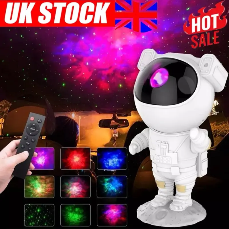 Astronaut Starry Galaxy Projector Night Light Lamp with Remote - Perfect for Relaxing and Entertaining - Audio
