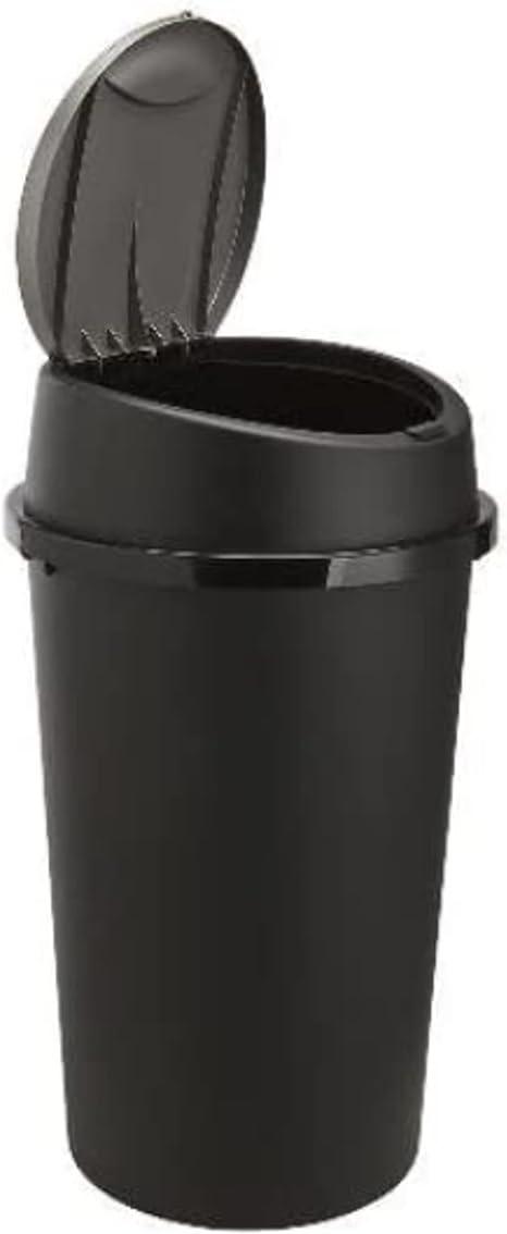 Product Introduction of KetoPlastics 45 Liter 45 Litre 45L TOUCH BIN Colour Bin for Home Garden Office School Kitchen Bathroom Top Bin Portable Pedal Bin Removable Lid (BLACK) 1