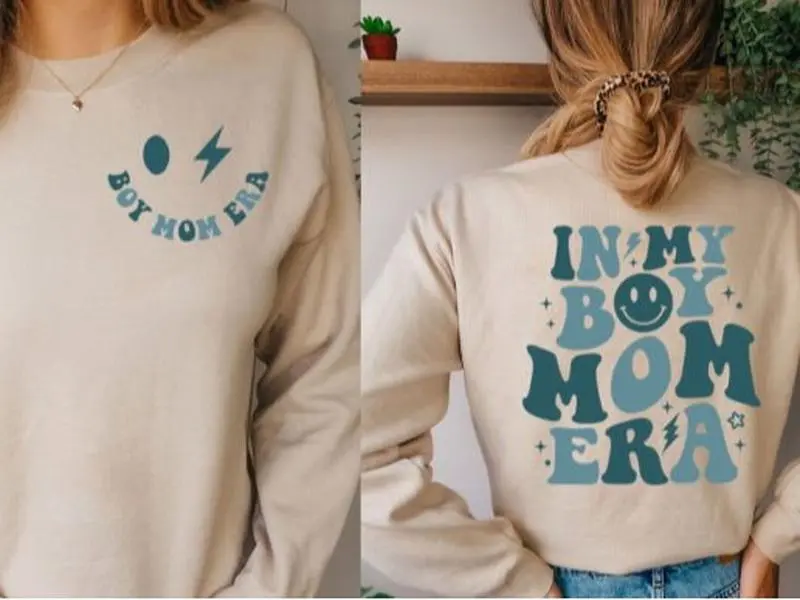 In my boy mum era sweatshirt slogan cute womenswear Crewneck Comfort