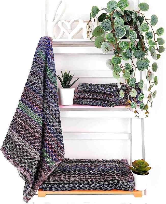 GAX  Tea Towels - (40 x 65cm) Super Absorbent 100% Cotton Hotel Quality Terry Tea Towel - Premium Quality Lint Free Kitchen Towels, Hand Towels & Wash Cloths - Assorted Colors (Multiple Packs) 1