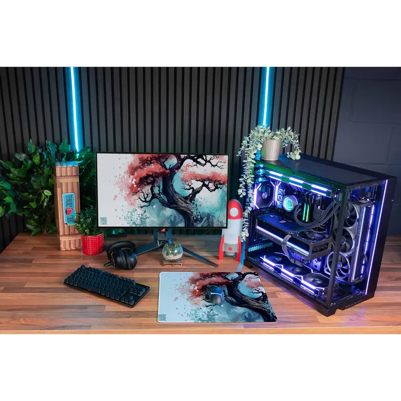 Bonsai Splatter Large 900 x 400mm - water resistant - premium quality Deskpad 5
