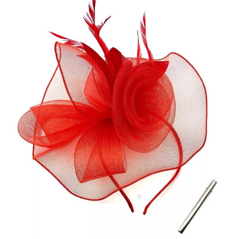 Feather Fascinator for Ladies - Includes Clip and Aliceband - Perfect for Royal Ascot, Races and Weddings 3