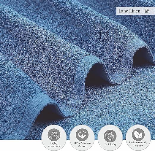 10 Piece Towel Bale Set 100% Cotton 500 Gsm,2 Bath Towel 70x140cm,4 Hand Towel 40x66cm,4 Face Towel 30x30cm,Excellent Obsorbent Towel Set For Bathroom Reusable Soft Absorbent Bathroom Pack Unisex 4