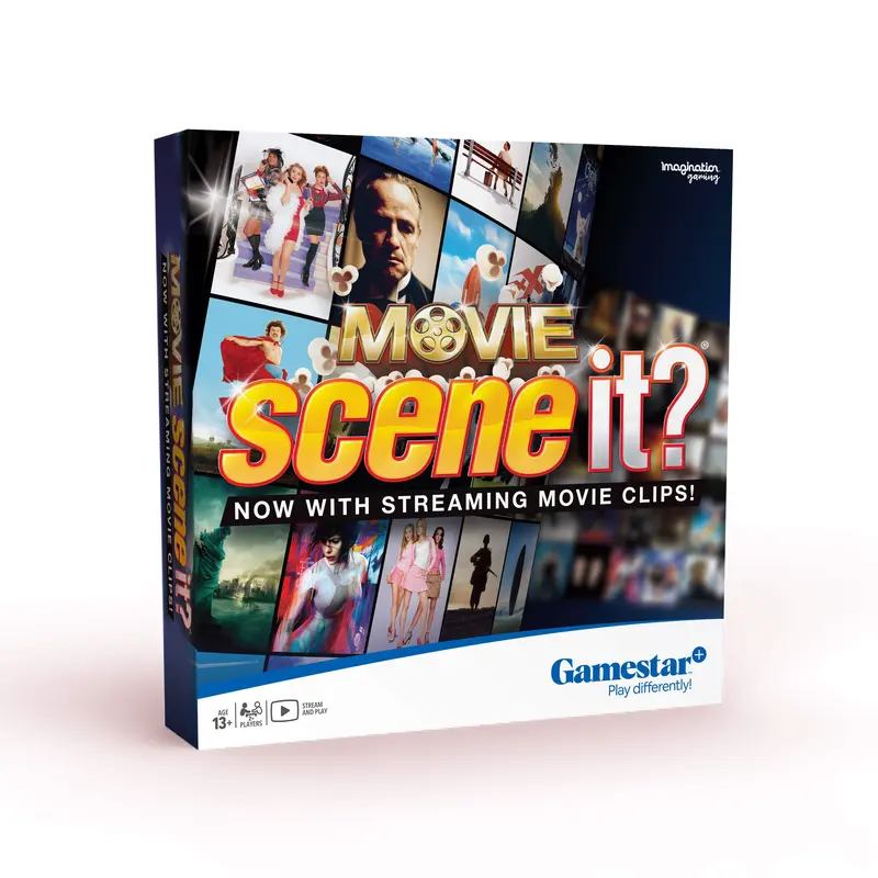 Movie Scene It? | Now with streaming Movie Clips | Family Game Night | Movie Trivia | Ages 13+ | Trivia Games | Family Game Night | for 2+ players | Movie Magic 0
