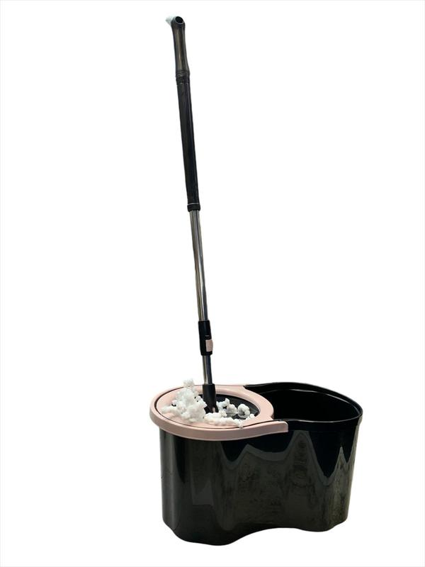 LIMITED EDITION 360° Mop Black Bucket Set Floor Magic Spin Microfiber Rotating Dry Head 3
