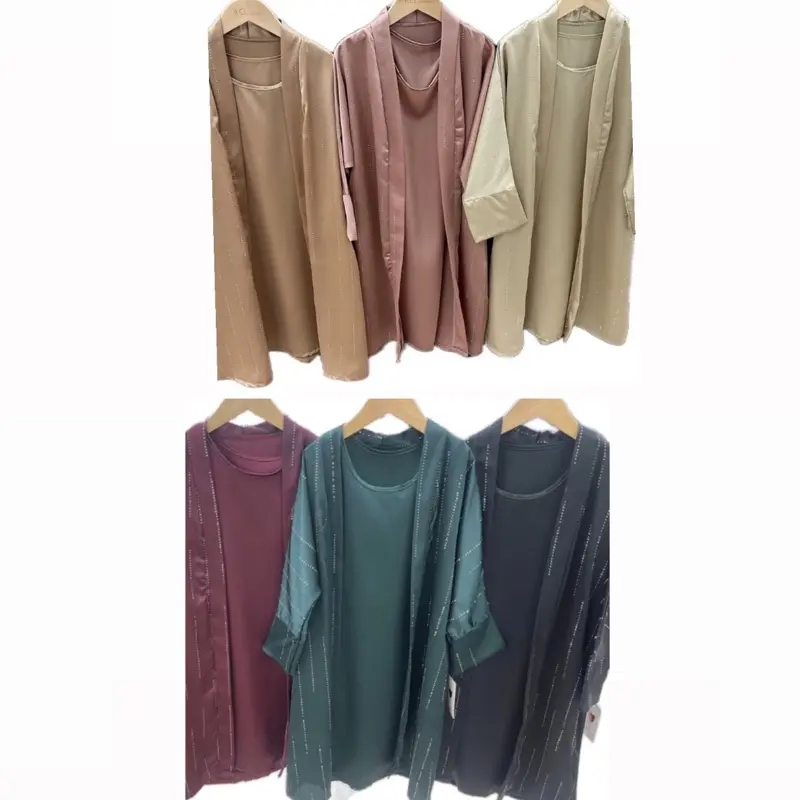 Girls Viral 2 piece Diamanté Abaya 5-16Years