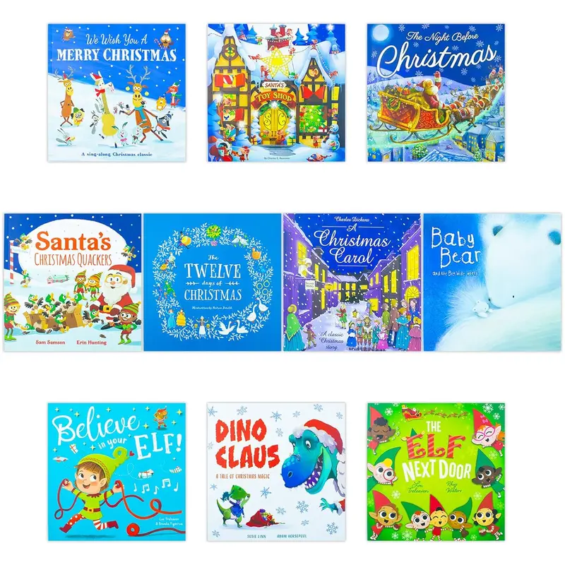 Santa's Big Pack of Christmas Stories 10 Book Collection (Christas Carol, Baby Bear, The Elf Next Door, Dino Claus, The Night Before Christmas, Santa's Toy Shop) 2