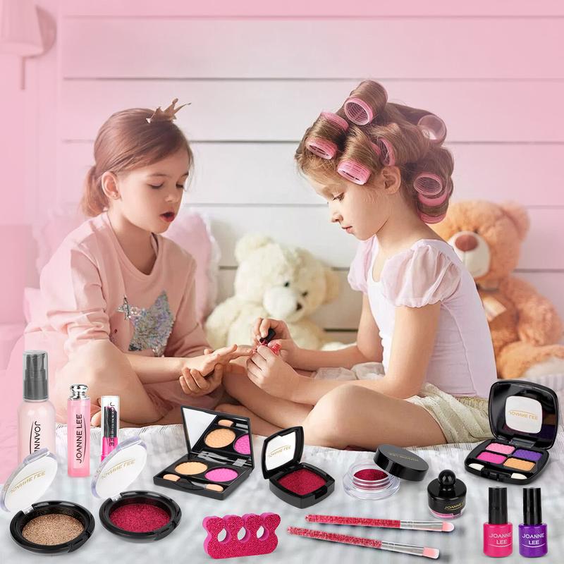 deAO Kids Makeup Toy Set – Realistic Pretend Play Cosmetics for Girls | Nail Polish, Eyeshadow & Lipstick Kit | Princess Birthday Gift Ages 3-10 (TikTok Viral!) 5