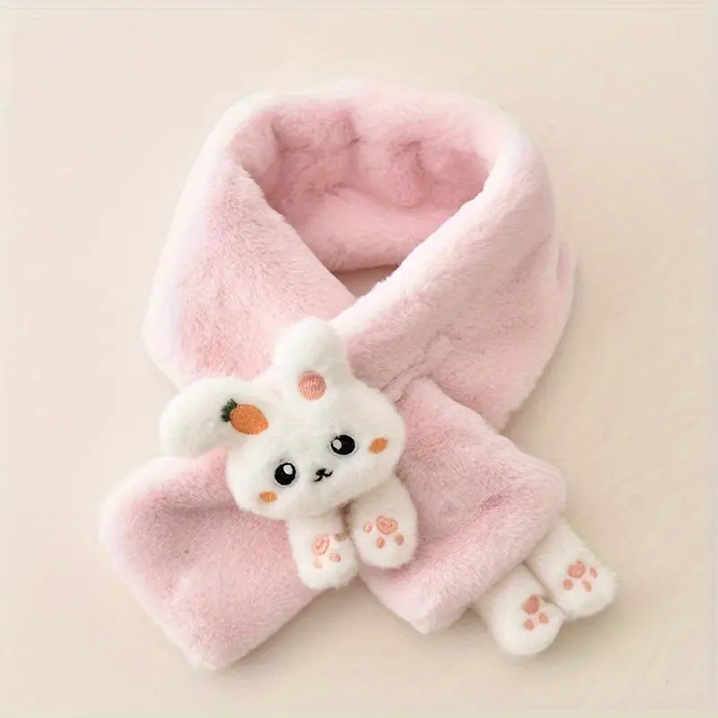 bunny scarf kids - Cartoon Bunny Kids Scarf - Thickened Acrylic Knit, Breathable, Cute - Autumn/Winter - Girls 2-10 Years - Fashionable & Warm - Cuddle Up in Bunny Love 7